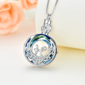 wholesale 925 Sterling Silver Blue Crystal Moon & Star Constellation Cremation Jewelry with Funnel Pendant Necklace-0-4