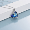 wholesale Sterling Silver Crystal Heart I Love You Mom Jewelry Gift for Mom - Rhodium Plated-0-12