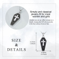 wholesale 925 Sterling Silver Gothic Coffin Cross Necklace for Women-0-1