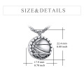wholesale 925 Sterling Silver Basketball Urn Pendant Keepsake Ashes Holder Necklace for Adults and Children -0-1