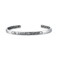 wholesale Sterling Silver Celtic Strength Mantra Cuff Bracelet Poiuy Inspirational Jewelry Gift-0-6
