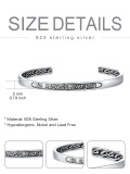 wholesale Sterling Silver Celtic Strength Mantra Cuff Bracelet Poiuy Inspirational Jewelry Gift-0-10