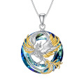 wholesale Sterling Silver Crystal Phoenix Necklace Gift for Women-0-0