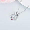 wholesale  Metal Austrian Crystal Elephant Koala Sloth Heart Pendant Necklace Valentine Gift -0-4