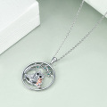 wholesale 925 Sterling Silver Owl Family Pendant Necklace for Mothers' Day Gifts-0-3