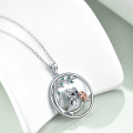 wholesale 925 Sterling Silver Owl Family Pendant Necklace for Mothers' Day Gifts-0-4