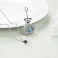wholesale 925 Sterling Silver Tree of Life Abalone Shell Keepsake Pendant Necklace with Funnel and Fill Tool-0-4