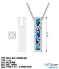 wholesale 925 Sterling Silver with Blue Abalone Shell and CZs Butterfly Cremation Jewelry Keepsake Pendant Necklace 24 Chain-0-7