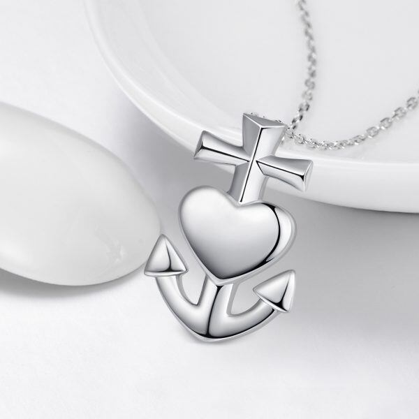 Sterling Silver Anchor Urn Necklace-1