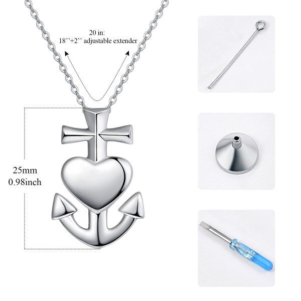 Sterling Silver Anchor Urn Necklace-2