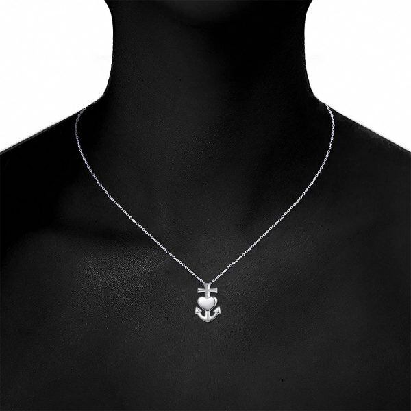 Sterling Silver Anchor Urn Necklace-3