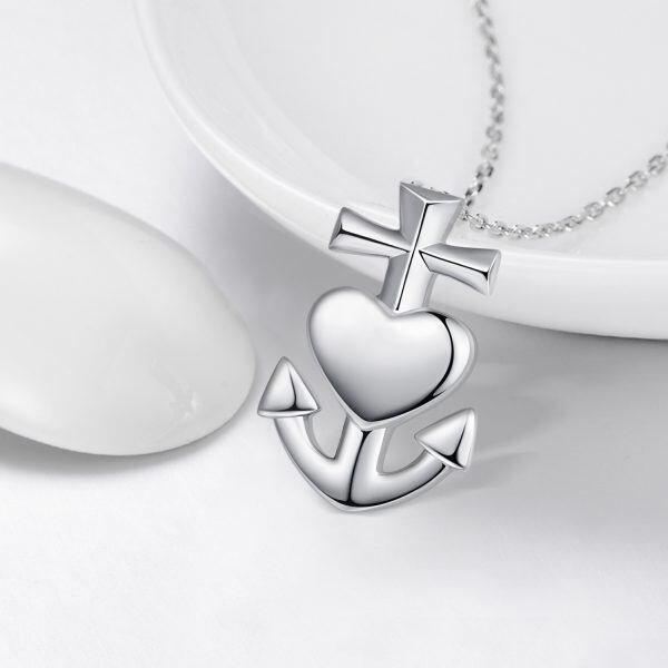 Sterling Silver Anchor Urn Necklace-5