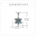 wholesale 925 Sterling Silver Abalone Shell Star of David Tree of Life Pendant Necklace for Women Menç¹å¤ªæé¥°å-0-1