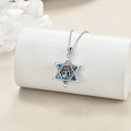 wholesale 925 Sterling Silver Abalone Shell Star of David Tree of Life Pendant Necklace for Women Menç¹å¤ªæé¥°å-0-3