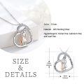 wholesale 925 Sterling Silver Heart-Shaped Love You Mother's Day Pendant Necklace-0-1