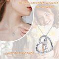 wholesale 925 Sterling Silver Heart-Shaped Love You Mother's Day Pendant Necklace-0-2