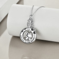 wholesale Sterling Silver Urn Necklace for Ashes Women s Cremation Keepsake Jewelry - Two Tone-0-11