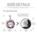 wholesale 925 Sterling Silver Rainbow Crystal Flamingo Pendant Necklace s for Women-0-1