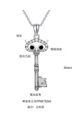 wholesale 925 Sterling Silver Owl Key Pendant Necklace for Women - Vintage Style -0-7