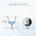 wholesale 925 Sterling Silver Blue Opal Antler Necklace with Celtic Knot Design for Women's Gifts-0-4