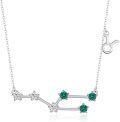wholesale 925 Sterling Silver Emerald Taurus Zodiac Constellation Necklace for Women Birthday Gifts-0-0