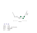 wholesale 925 Sterling Silver Emerald Taurus Zodiac Constellation Necklace for Women Birthday Gifts-0-1