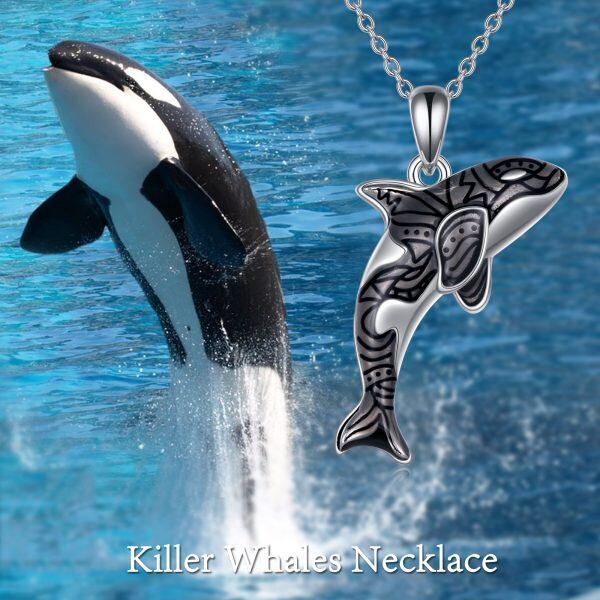 Sterling Silver Whale Orca Urn Necklace-2