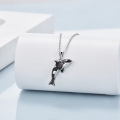 wholesale 925 Sterling Silver Black Ocean Stone Killer Whale Cremation Keepsake Pendant Necklace for Ashes Memory -0-3