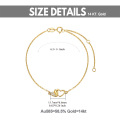 wholesale 14K Gold Diamond Heart Charm Bracelet for Women-0-1