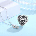 wholesale 925 Sterling Silver Cross Heart Urn Pendant Necklace for Ashes Memory Keepsake Jewelry for Women-0-5