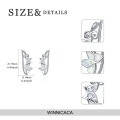 wholesale 925 Sterling Silver White Fire Opal Butterfly Wing Ear Climber Crawler Studs for Women-0-1