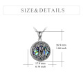 wholesale 925 Sterling Silver Abalone Shell Tree of Life Pendant Necklace for Sisters Birthdays-0-1