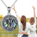 wholesale 925 Sterling Silver Abalone Shell Tree of Life Pendant Necklace for Sisters Birthdays-0-2