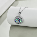 wholesale 925 Sterling Silver Abalone Shell Tree of Life Pendant Necklace for Sisters Birthdays-0-4