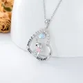 wholesale 925 Sterling Silver Crystal Heart Elephant Pendant I love you forever Necklace Gift for Women Girls-0-1