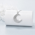 wholesale 925 Sterling Silver Crescent Moon Pendant Norse Viking Jewelry for Women-0-2