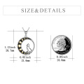 wholesale 925 Sterling Silver Cat in the Moon Pendant Necklace for Women Witchcraft s-0-1