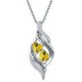 wholesale Metal Cubic Zirconia Sterling Silver Sister Necklace 1 17 x0 5 - Rhodium Plated-0-6