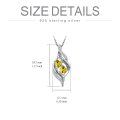 wholesale Metal Cubic Zirconia Sterling Silver Sister Necklace 1 17 x0 5 - Rhodium Plated-0-7