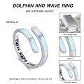 wholesale 925 Sterling Silver White Fire Opal Engraved Faith Hope Love Adjustable Stackable Rings s for Women Girls-0-1