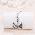 wholesale 925 Sterling Silver Viking Thors Hammer Pendant Necklaces with Wolf and Raven Design Gifts for Men-0-3