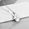 wholesale 925 Sterling Silver Blue Enamel Electric Guitar Pendant Necklace with Cubic Zirconia Stones for Musicians and Lovers s for Men & Women-0-4