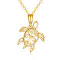 wholesale 14K Gold Sea Turtle Pendant Necklace for Women - Fine s-0-0