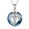 wholesale 925 Sterling Silver Heart-Shaped Caduceus Angel Wing Pendant Necklace for Nurses-0-6
