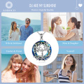 wholesale 925 Sterling Silver Rainbow Crystal Tree of Life Pendant Necklace Gift for Women-0-9