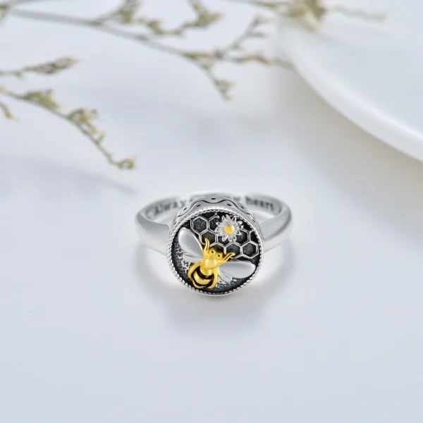 Sterling Silver Bee Urn Rings-2