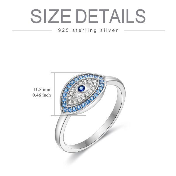 Sterling Silver Evil Eye Unique Rings-1