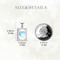 wholesale 925 Sterling Silver Heart-Shaped Moonstone Book Locket Pendant Necklaces Graduation Gifts for Women-0-1