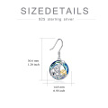 wholesale 925 Sterling Silver Blue Crystal Palm Tree Elephant Drop Earrings for Women Mothers Day Gift-0-1