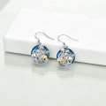 wholesale 925 Sterling Silver Blue Crystal Palm Tree Elephant Drop Earrings for Women Mothers Day Gift-0-4
